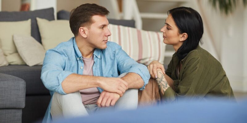 wife discussing rehab with husband