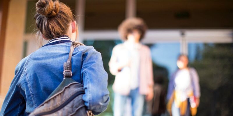 young woman heading back to college